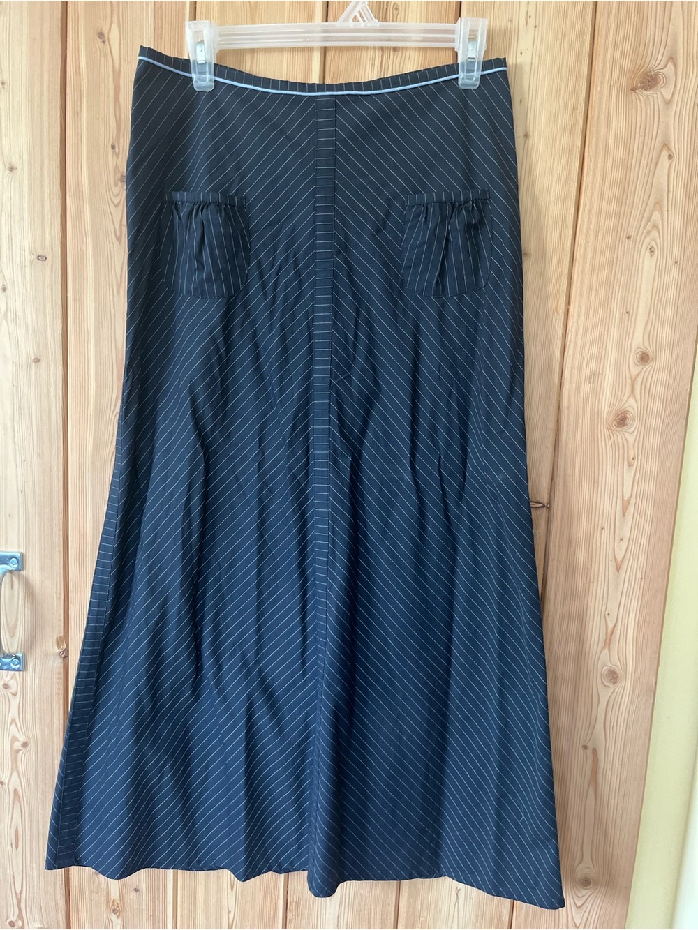 Oilily Women’s Blue Pinstripe A-Line Maxi Skirt